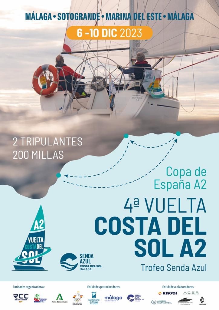 Todo a punto para la 4ª Regata Vuelta Costa del Sol A2, Trofeo Senda Azul – 30 embarcaciones tripuladas a cuatro manos recorrerán más de 160 millas en tres etapas